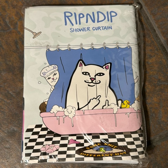 Ripndip | Bath | Rip N Dip Lord Nermal Shower Curtain Blue | Poshmark